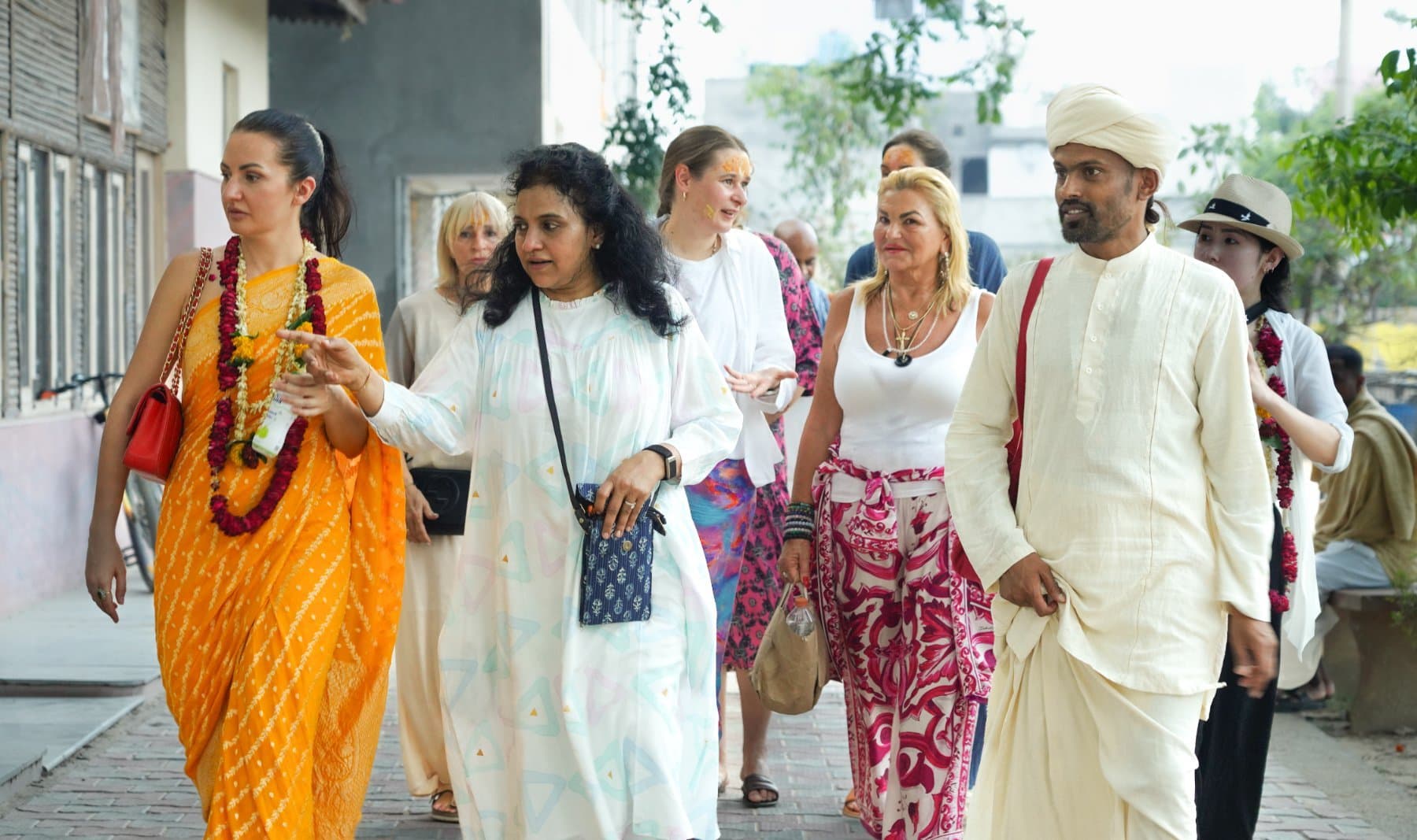 Walking together in Vrindavan